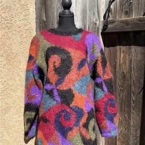 Vtg 90's Mohair + Wool Chunky Pullover Sweater  Icelandic Design Medium
